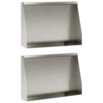 vidaXL Oporný múr 2 ks 60 x 12 x 50 cm Nehrdzavejúca oceľ Strieborná – Obrázok 2