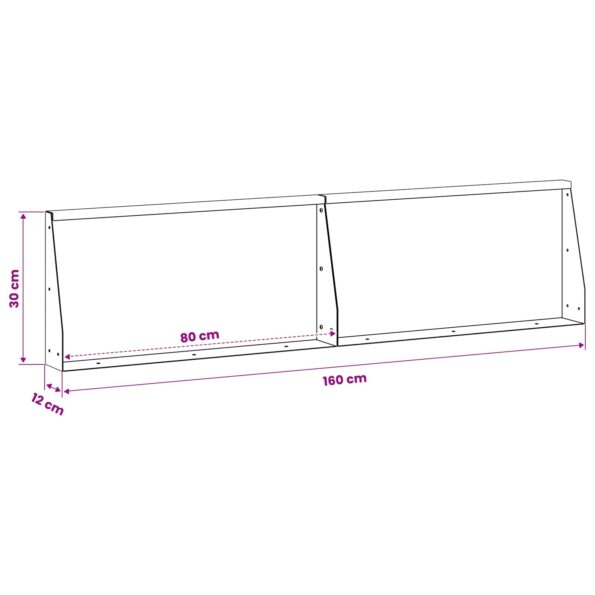 vidaXL Oporný múr 2 ks 80 x 12 x 30 cm Oceľ Čierna – Obrázok 8