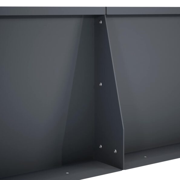 vidaXL Oporný múr 2 ks 80 x 12 x 50 cm Oceľ Antracitová – Obrázok 7