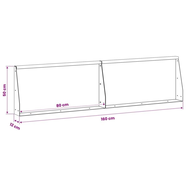 vidaXL Oporný múr 2 ks 80 x 12 x 50 cm Oceľ Antracitová – Obrázok 8
