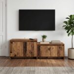 vidaXL TV skrinka 147 x 35 x 50 cm Dubové drevo Kompozitné drevo