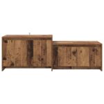 vidaXL TV skrinka 147 x 35 x 50 cm Dubové drevo Kompozitné drevo – Obrázok 3
