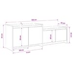 vidaXL TV skrinka 147 x 35 x 50 cm Dubové drevo Kompozitné drevo – Obrázok 6