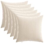 vidaXL Poťah na podložku 6 ks HEERLEN Krémová 40 x 40 cm – Obrázok 2