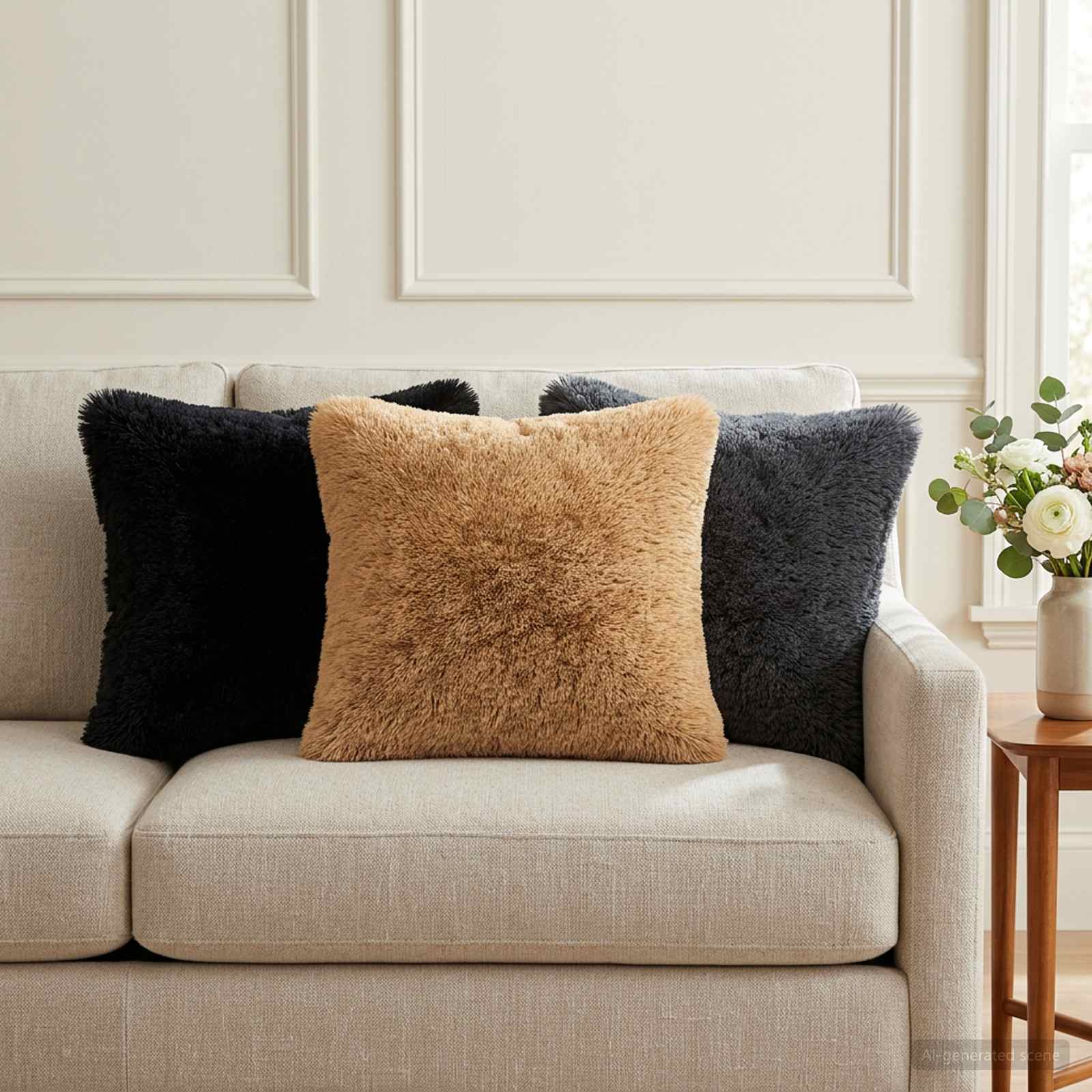 908661_1.jpg vidaXL Poťah na podložku 12 pcs HEERLEN Čierna 40 x 40 cm PV fleece – Obrázok 1