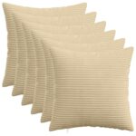 vidaXL Poťah na podložku 6 pcs HEERLEN Zelená šedá 50 x 50 cm manšestr