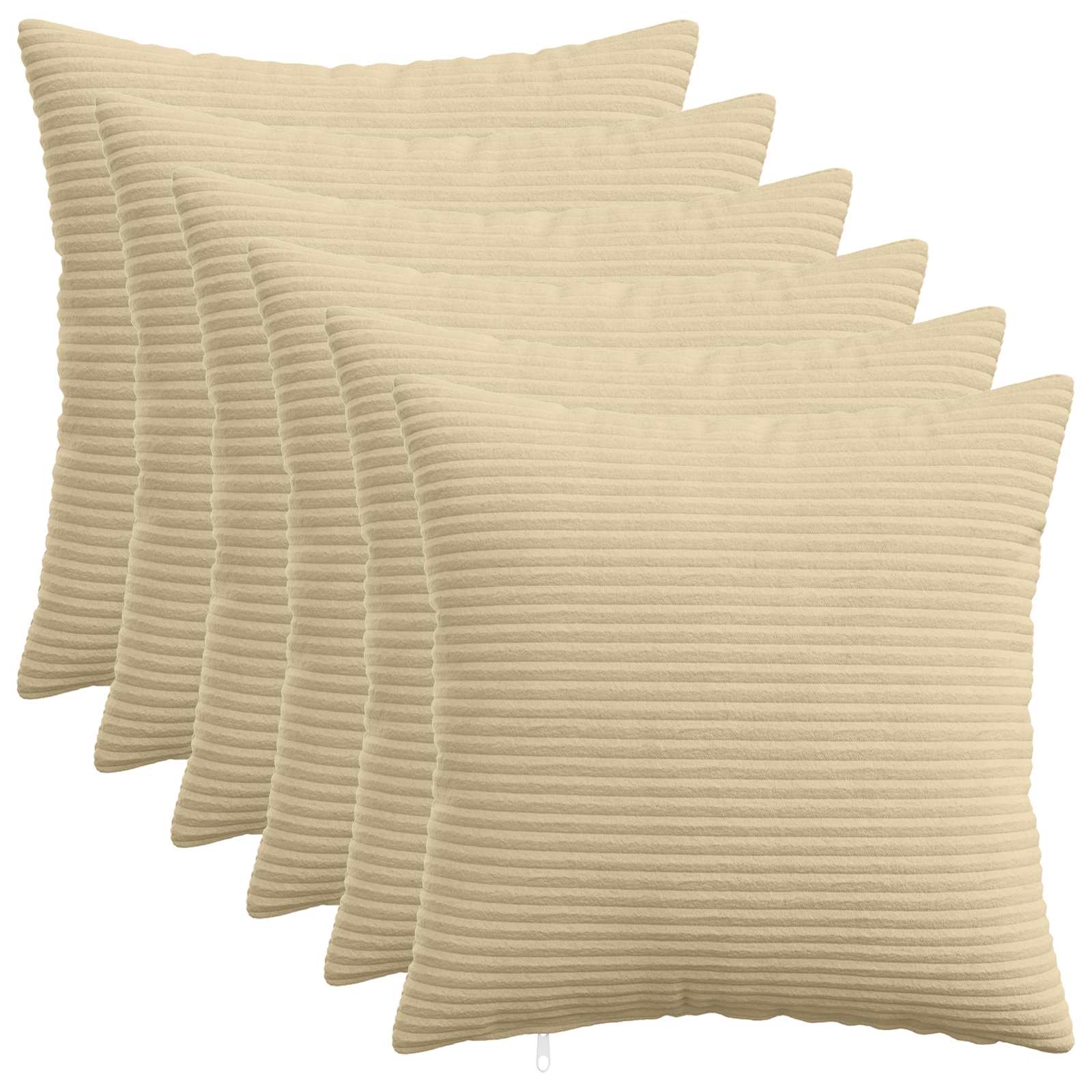 910883_1.jpg vidaXL Poťah na podložku 6 pcs HEERLEN Zelená šedá 50 x 50 cm manšestr – Obrázok 1