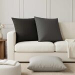 vidaXL Poťah na podložku 2 pcs HEERLEN Antracitová 80 x 80 cm – Obrázok 3