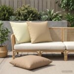 vidaXL Poťah na podložku 2 pcs HEERLEN Béžová 80 x 80 cm Polyester – Obrázok 3