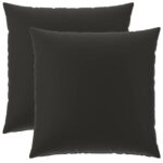 vidaXL Poťah na podložku 2 pcs HEERLEN Čierna 80 x 80 cm Polyester – Obrázok 2