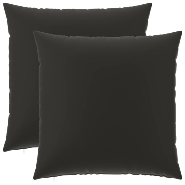 vidaXL Poťah na podložku 2 pcs HEERLEN Čierna 80 x 80 cm Polyester – Obrázok 2