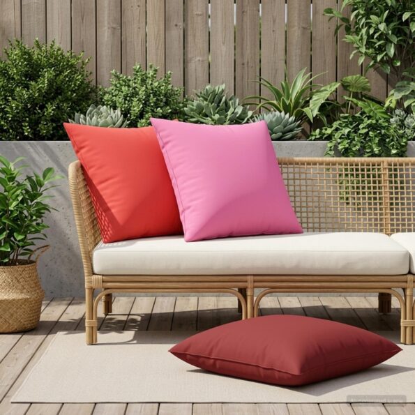 vidaXL Poťah na podložku 2 pcs HEERLEN Ružová 80 x 80 cm Polyester – Obrázok 3