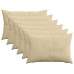 vidaXL Poťah na podložku 6 pcs ALMELO Šedá zelená 40 x 60 cm manšestr