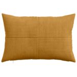 vidaXL Poťah na podložku 6 pcs ALMELO Žltá 40 x 60 cm manšestr – Obrázok 2