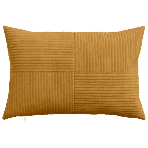 vidaXL Poťah na podložku 6 pcs ALMELO Žltá 40 x 60 cm manšestr – Obrázok 2