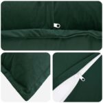 vidaXL Poťah na podložku 6 pcs HOUTEN Tmavozelená 30 x 50 cm Zamat – Obrázok 5