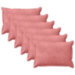 vidaXL Poťah na podložku 6 pcs HOUTEN Ružová 30 x 50 cm Zamat – Obrázok 2