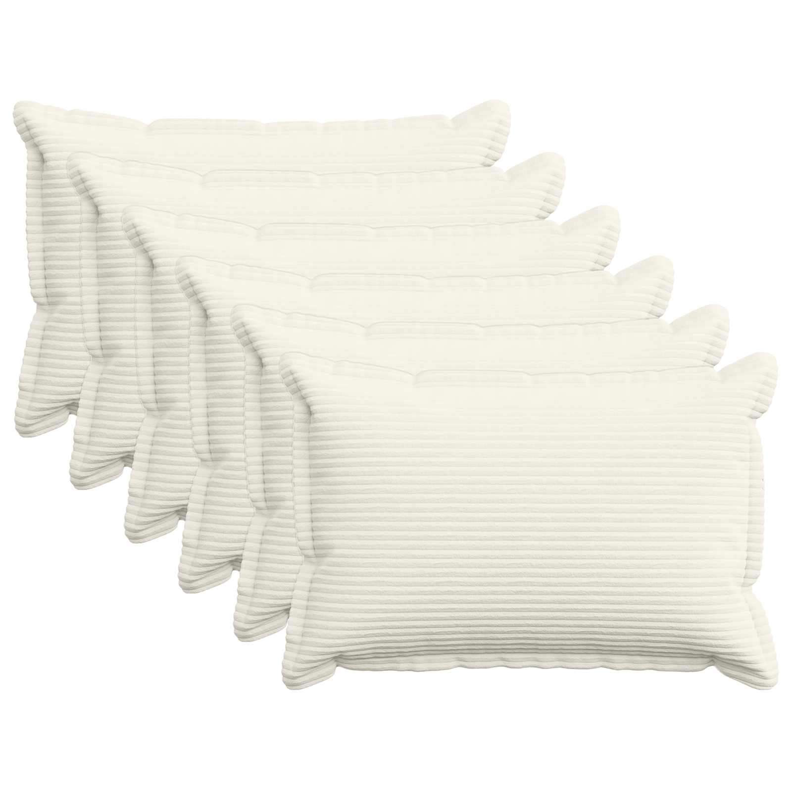 916136_1.jpg vidaXL Poťah na podložku 6 ks HOUTEN Krémová 30 x 50 cm manšestr – Obrázok 1