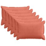vidaXL Poťah na podložku 6 ks HOUTEN Červenooranžová 30 x 50 cm
