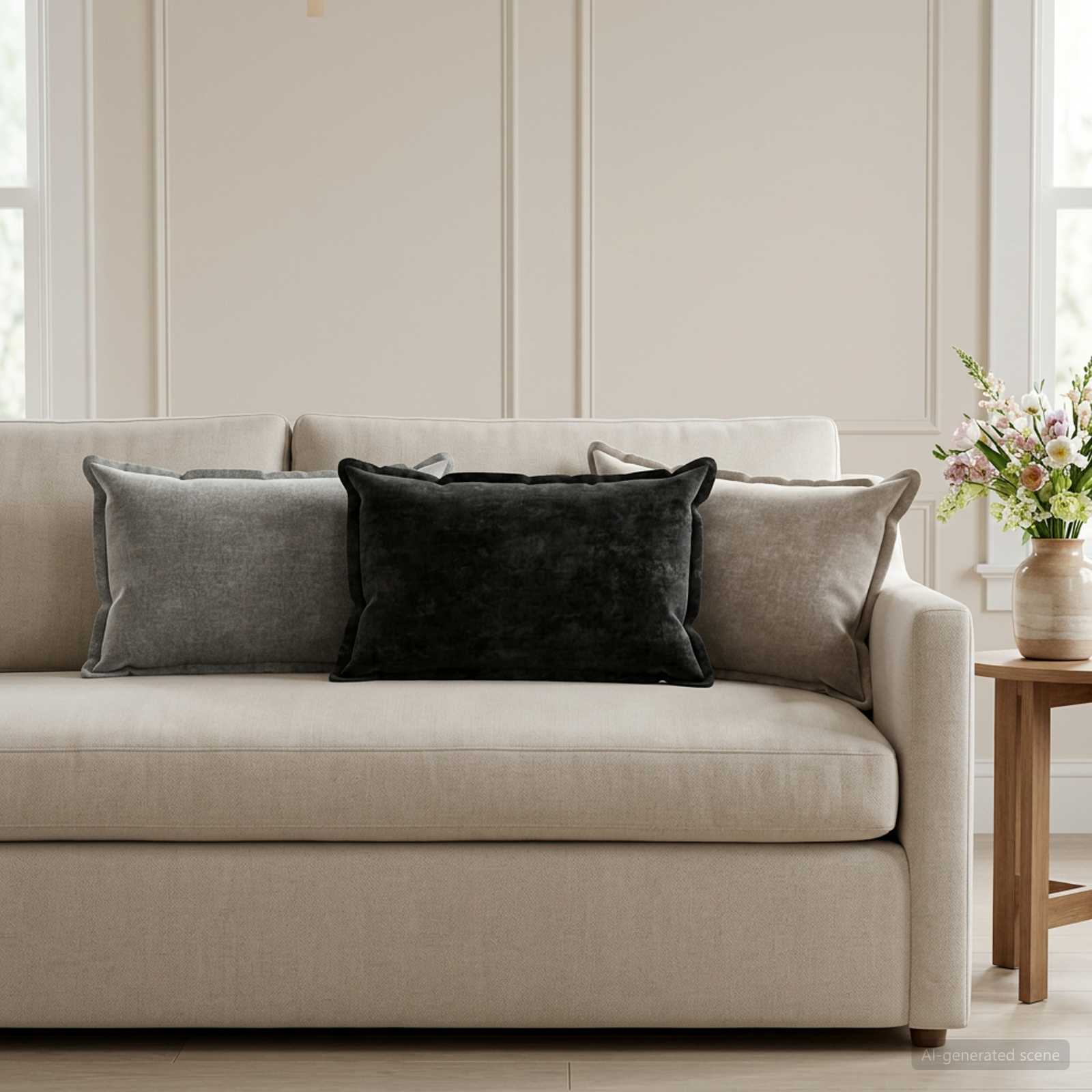 916172_1.jpg vidaXL Poťah na podložku 6 ks HOUTEN Svetlosivá 30 x 50 cm – Obrázok 1