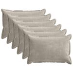 vidaXL Poťah na podložku 6 ks HOUTEN Svetlosivá 30 x 50 cm – Obrázok 2