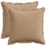 vidaXL Poťah na podložku 2 ks HOUTEN Hnedá 35 x 35 cm manšestr