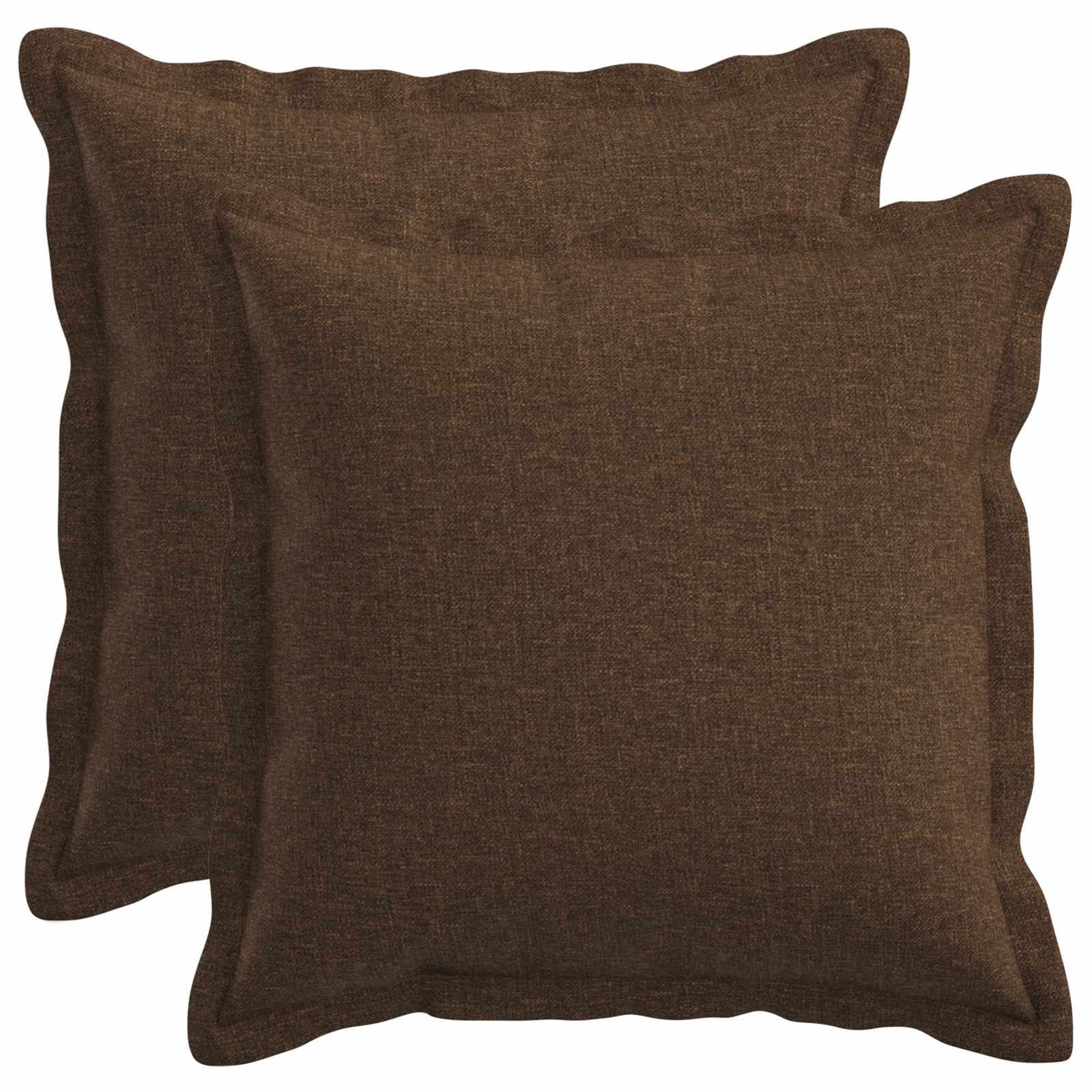916675_1.jpg vidaXL Poťah na podložku 2 pcs HOUTEN Hnedá 40 x 40 cm Falošný ľan – Obrázok 1