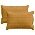 vidaXL Poťah na podložku 2 ks HOUTEN Žltá 50 x 70 cm manšestr
