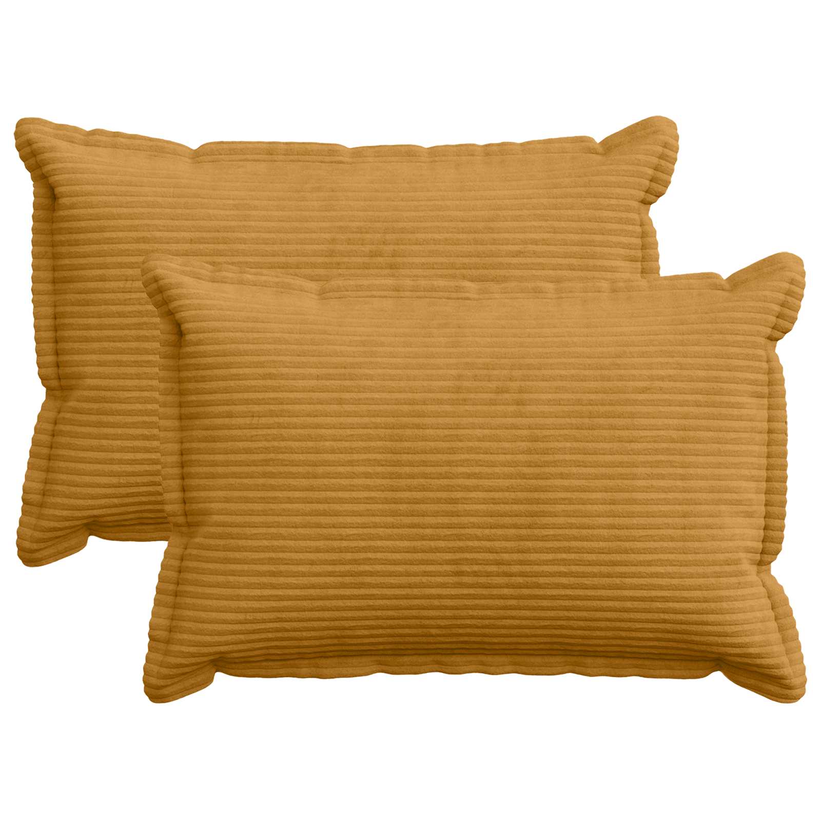 919511_1.jpg vidaXL Poťah na podložku 2 ks HOUTEN Žltá 50 x 70 cm manšestr – Obrázok 1