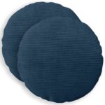 vidaXL Poťah na podložku 2 pcs HEERLEN Námornícka modrá Ø 30 cm