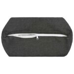 vidaXL Poťah na podložku 6 ks HEERLEN Tmavosivá Ø 15 x 40 cm Látka – Obrázok 4