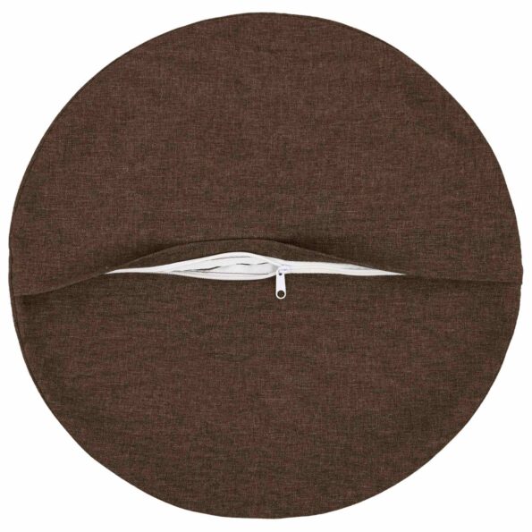 vidaXL Podložka s vankúšom HEERLEN 2 ks Hnedá Látka – Obrázok 3