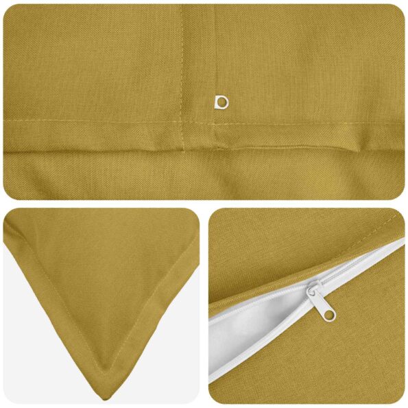 vidaXL Podložka s vankúšom HOUTEN 6 ks Svetlo zelená Falošný ľan – Obrázok 4