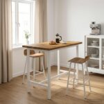 vidaXL Obdĺžnikový stôl 90 x 50 x 3,5 cm Obdĺžnikový Biela