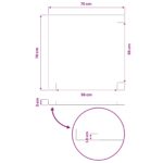 vidaXL Obdĺžnikový stôl 70 x 70 x 3,5 cm Štvorcový Tmavohnedá – Obrázok 9