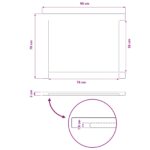 vidaXL Obdĺžnikový stôl 90 x 50 x 3,5 cm Obdĺžnikový Prírodná – Obrázok 9
