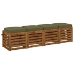 vidaXL 4-dielne sedadlové vankúše SOEST 4 pcs 100% polyester – Obrázok 2