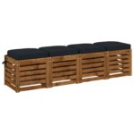 vidaXL 4-dielne sedadlové vankúše SOEST 4 pcs 100% polyester – Obrázok 2