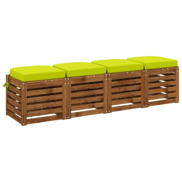 vidaXL 4-dielne sedadlové vankúše SOEST 4 pcs 100% polyester – Obrázok 2