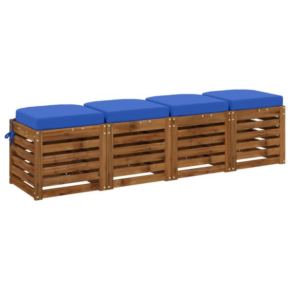 vidaXL 4-dielne sedadlové vankúše SOEST 4 pcs 100% polyester – Obrázok 2