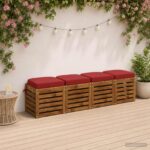 vidaXL 4-dielne sedadlové vankúše SOEST 4 pcs 100% polyester – Obrázok 8