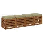 vidaXL 4-dielne sedadlové vankúše SOEST 4 pcs 100% polyester – Obrázok 2