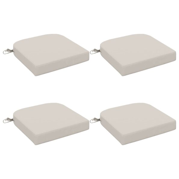 vidaXL 4-dielne sedadlové vankúše SOEST 4 pcs 100% polyester Biela – Obrázok 2