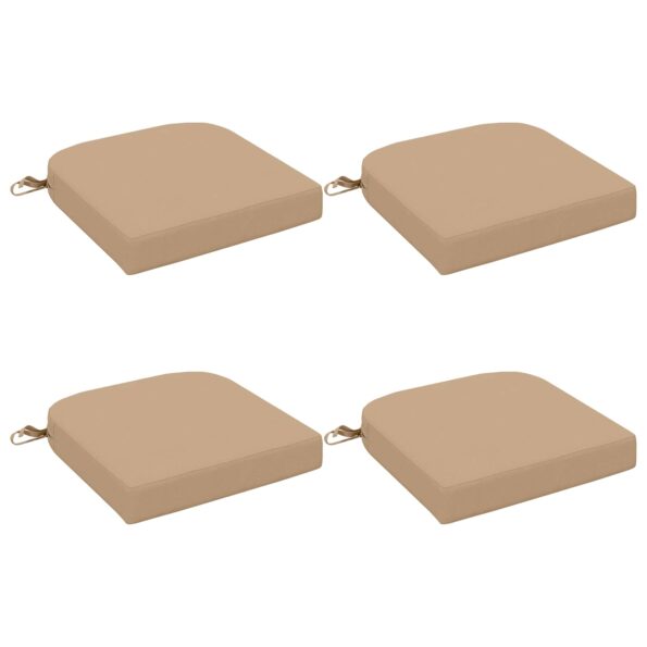 vidaXL 4-dielne sedadlové vankúše SOEST 4 pcs 100% polyester Piesková – Obrázok 2