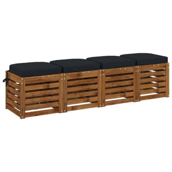 vidaXL 4-dielne sedadlové vankúše SOEST 4 pcs 100% polyester – Obrázok 2