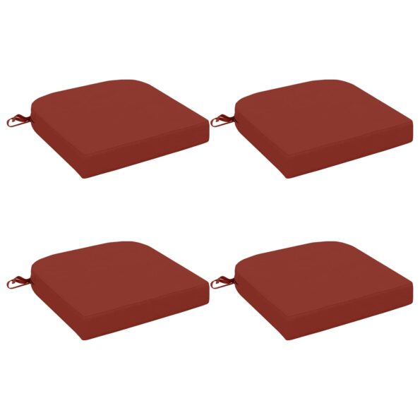 vidaXL 4-dielne sedadlové vankúše SOEST 4 pcs 100% polyester Červená – Obrázok 2