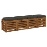 vidaXL 4-dielne sedadlové vankúše SOEST 4 pcs 100% polyester – Obrázok 3