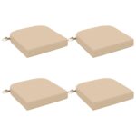 vidaXL 4-dielne sedadlové vankúše SOEST 4 pcs 100% polyester Krémová – Obrázok 2