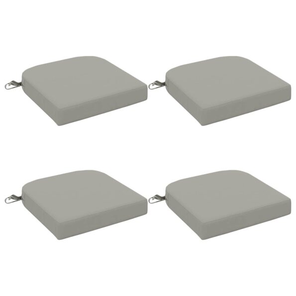 vidaXL 4-dielne sedadlové vankúše SOEST 4 pcs 100% polyester Sivá – Obrázok 2