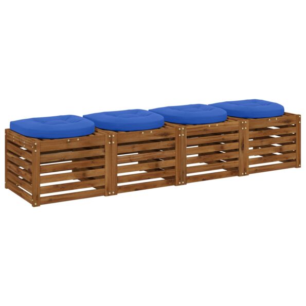 vidaXL 4-dielne sedacie vankúše 4 ks 100% polyester Královská modrá – Obrázok 2